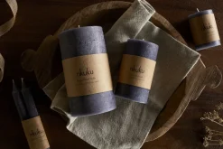 Rustic Soy Blend Mini Pillar Candle - Charcoal