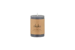 Rustic Soy Blend Mini Pillar Candle - Charcoal