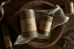 Rustic Soy Blend Mini Pillar Candle - Olive