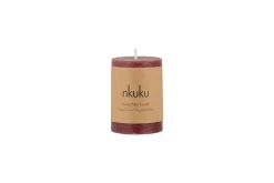 Rustic Soy Blend Mini Pillar Candle - Dark Cherry