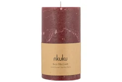 Rustic Soy Blend Pillar Candle - Dark Cherry - Large