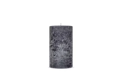 Rustic Soy Blend Pillar Candle - Charcoal - Small
