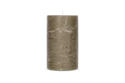 Rustic Soy Blend Pillar Candle - Olive Green - Large
