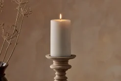 Rustic Soy Blend Pillar Candle - White - Large