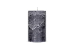 Rustic Soy Blend Pillar Candle - Charcoal - Large