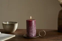 Rustic Soy Blend Pillar Candle - Dark Cherry - Small