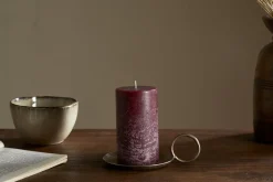 Rustic Soy Blend Pillar Candle - Dark Cherry - Small