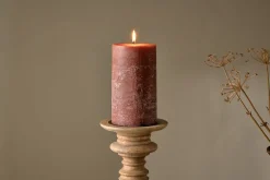 Rustic Soy Blend Pillar Candle - Rust - Large