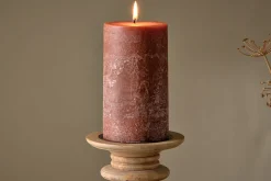 Rustic Soy Blend Pillar Candle - Rust - Large