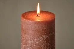 Rustic Soy Blend Pillar Candle - Rust - Large
