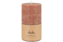 Rustic Soy Blend Pillar Candle - Rust - Large