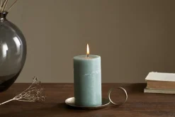 Rustic Soy Blend Pillar Candle - Sage Green - Small