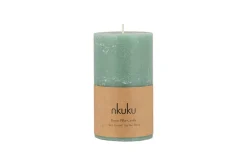 Rustic Soy Blend Pillar Candle - Sage Green - Small