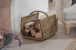 Sadra Rattan Log Basket - Natural