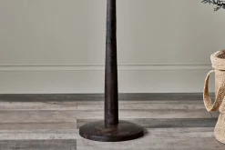 Sahar Mango Wood Floor Lamp - Dark Stain
