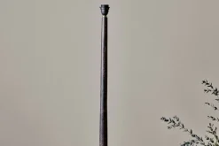 Sahar Mango Wood Floor Lamp - Dark Stain