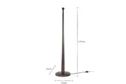 Sahar Mango Wood Floor Lamp - Dark Stain