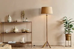 Sahhil Metal Tripod Floor Lamp - Antique Brass