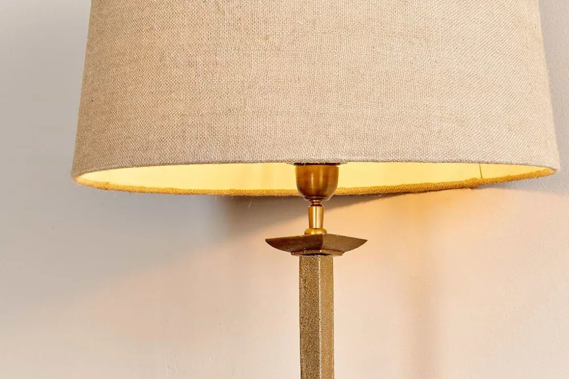 Sahhil Metal Tripod Floor Lamp - Antique Brass