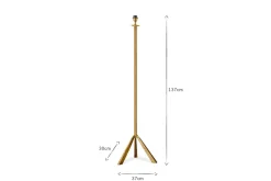 Sahhil Metal Tripod Floor Lamp - Antique Brass