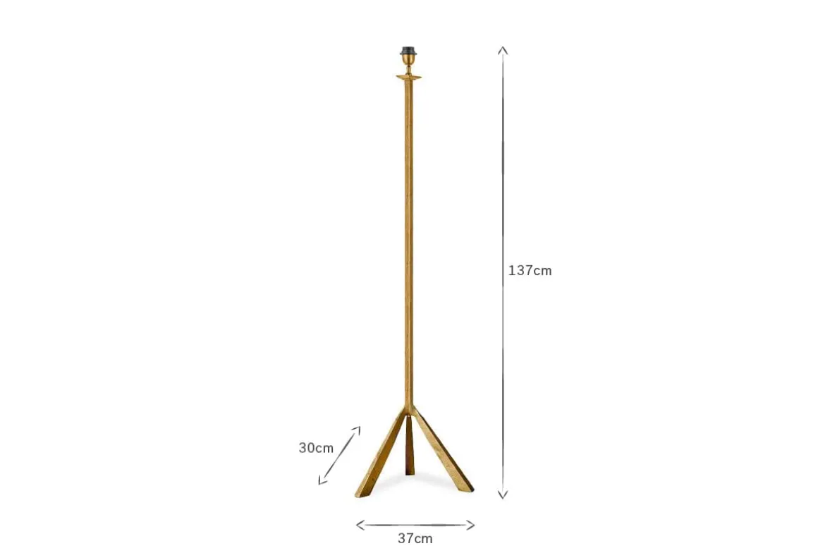 Sahhil Metal Tripod Floor Lamp - Antique Brass