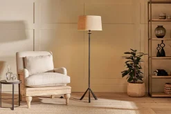 Sahhil Metal Tripod Floor Lamp - Antique Bronze