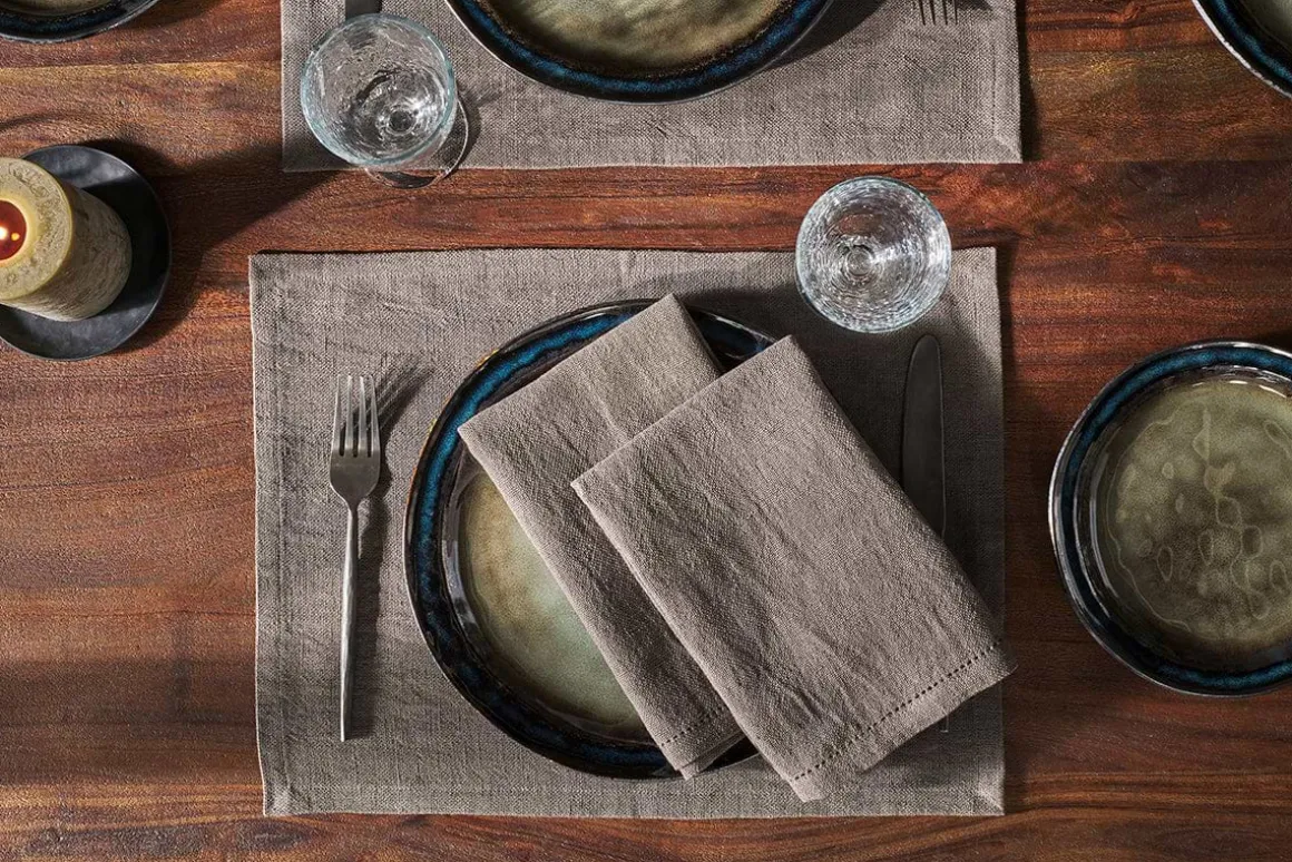 Sanee Napkin - Smoke Brown (Set of 2)