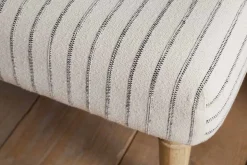 Sanja Stripe Upholstered Bench - Grey