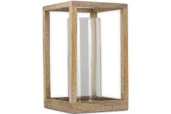 Sanora Mango Wood Lantern - Natural