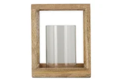 Sanora Mango Wood Lantern - Natural