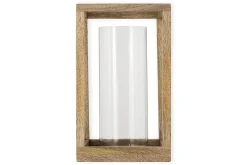 Sanora Mango Wood Lantern - Natural