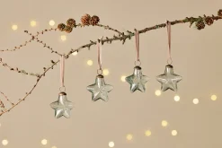 Sardi Star Baubles - Clear (Set of 4)