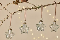 Sardi Star Baubles - Clear (Set of 4)