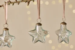 Sardi Star Baubles - Clear (Set of 4)