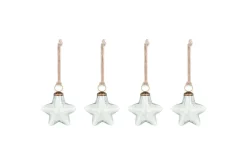 Sardi Star Baubles - Clear (Set of 4)