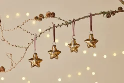 Sardi Star Baubles - Gold (Set of 4)