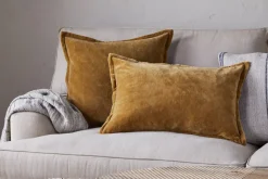 Sela Velvet Cushion Cover - Ochre