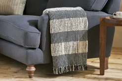 Shal Cotton Throw - Black & Off White