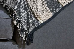 Shal Cotton Throw - Black & Off White