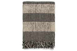 Shal Cotton Throw - Black & Off White