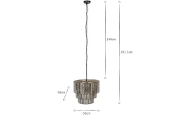 Shanaya Mottled Glass Chandelier - Antique Bronze