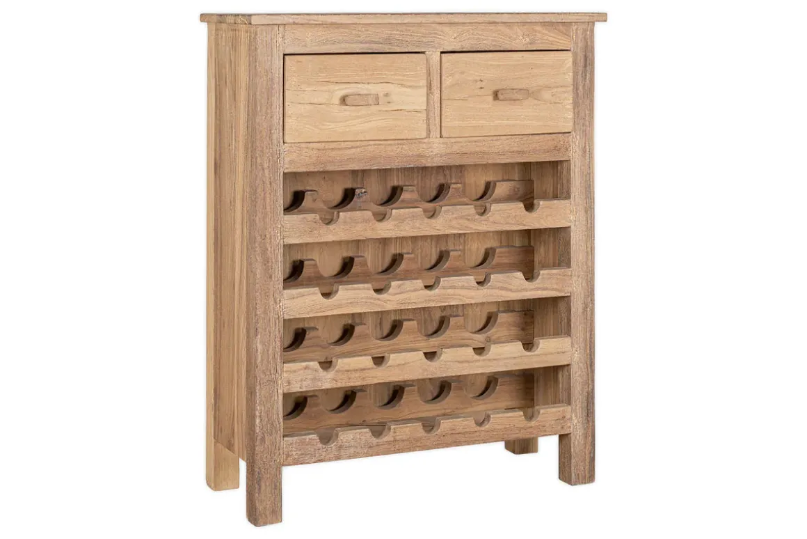 Shanthi Reclaimed Wood Wine Rack - Natural