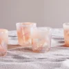 Shirali Marble Swirl Tumbler - Apricot (Set of 4)