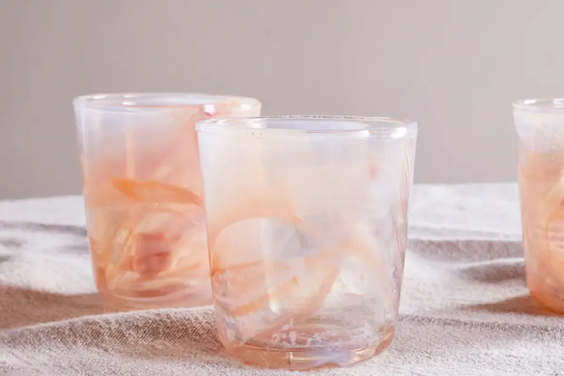 Shirali Marble Swirl Tumbler - Apricot (Set of 4)