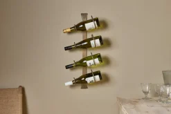 Shray Iron Wine Rack - Antique Brass