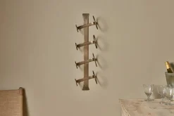 Shray Iron Wine Rack - Antique Brass