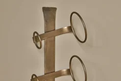 Shray Iron Wine Rack - Antique Brass