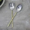 Sirkali Salad Server Set - Brushed Gold (Set of 2)