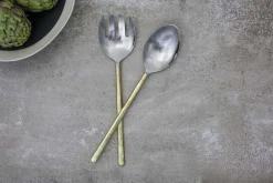 Sirkali Salad Server Set - Brushed Gold (Set of 2)