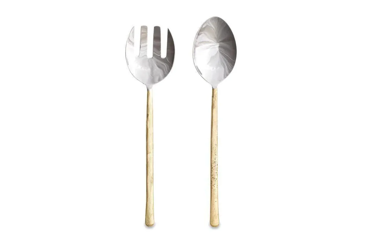 Sirkali Salad Server Set - Brushed Gold (Set of 2)